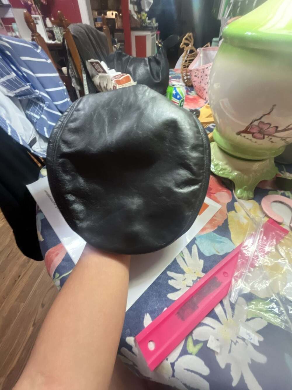 New York Winner Genuine Leather Black Fedora XL